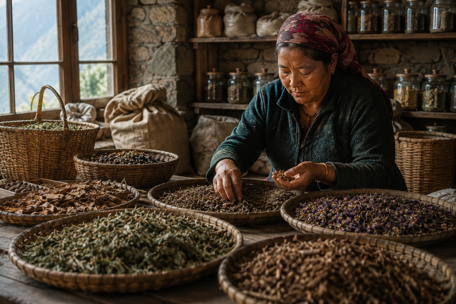 Sorting botanicals by hand